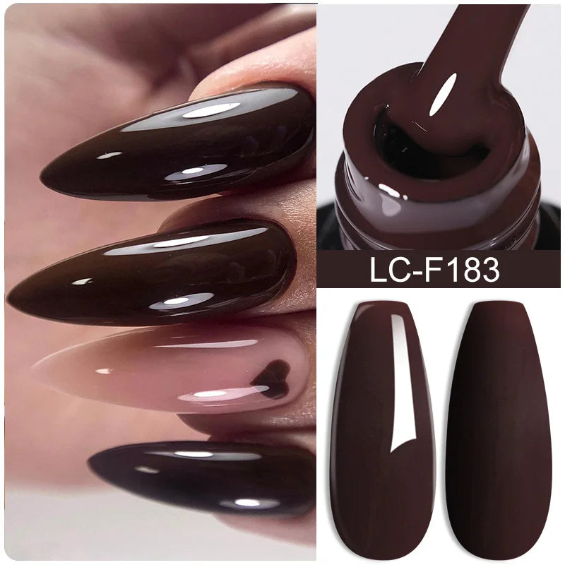 LILYCUTE 7ML Black Silver Red Reflective Glitter Gel Nail Polish Sparkling French Soak Off Long Lasting Manicure Nails Art Gel