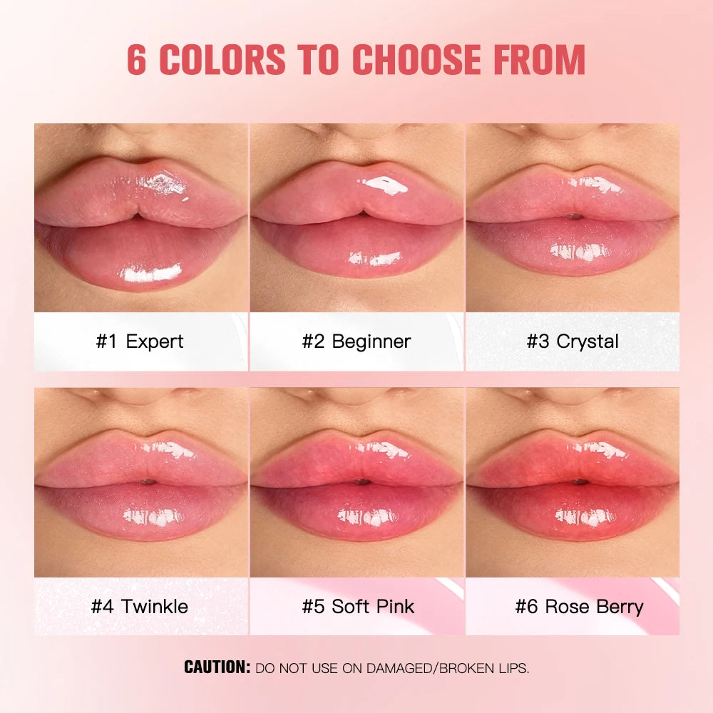 Instant Plumping Lip Oil Plump Lip Oil Hydrating Glossy Non-Drying And Non-Sticky Long-Lasting Moisture Moisturizing Lip Gloss