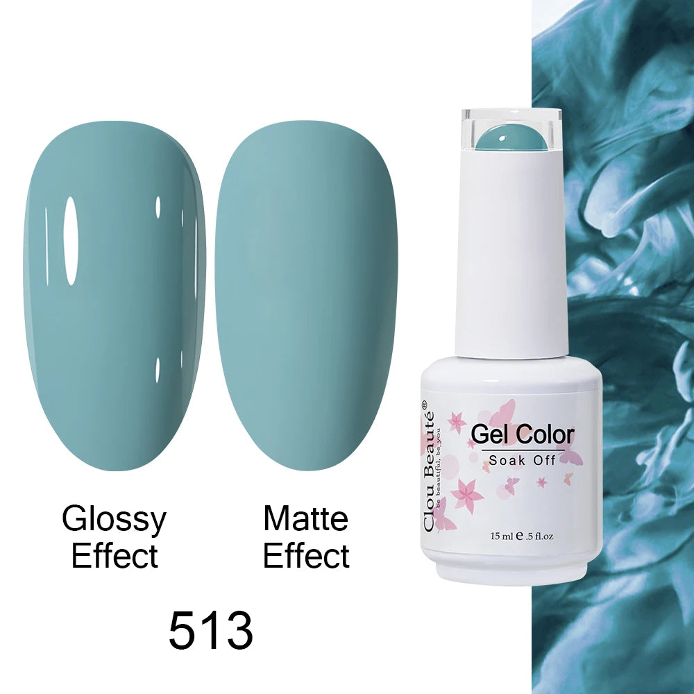Clou Beaute Royal Blue Color Winter Trendy Semi Permanent Nail Art Manicure Varnishes Gel Nail Polish Hybrid Base Gel Top Coat