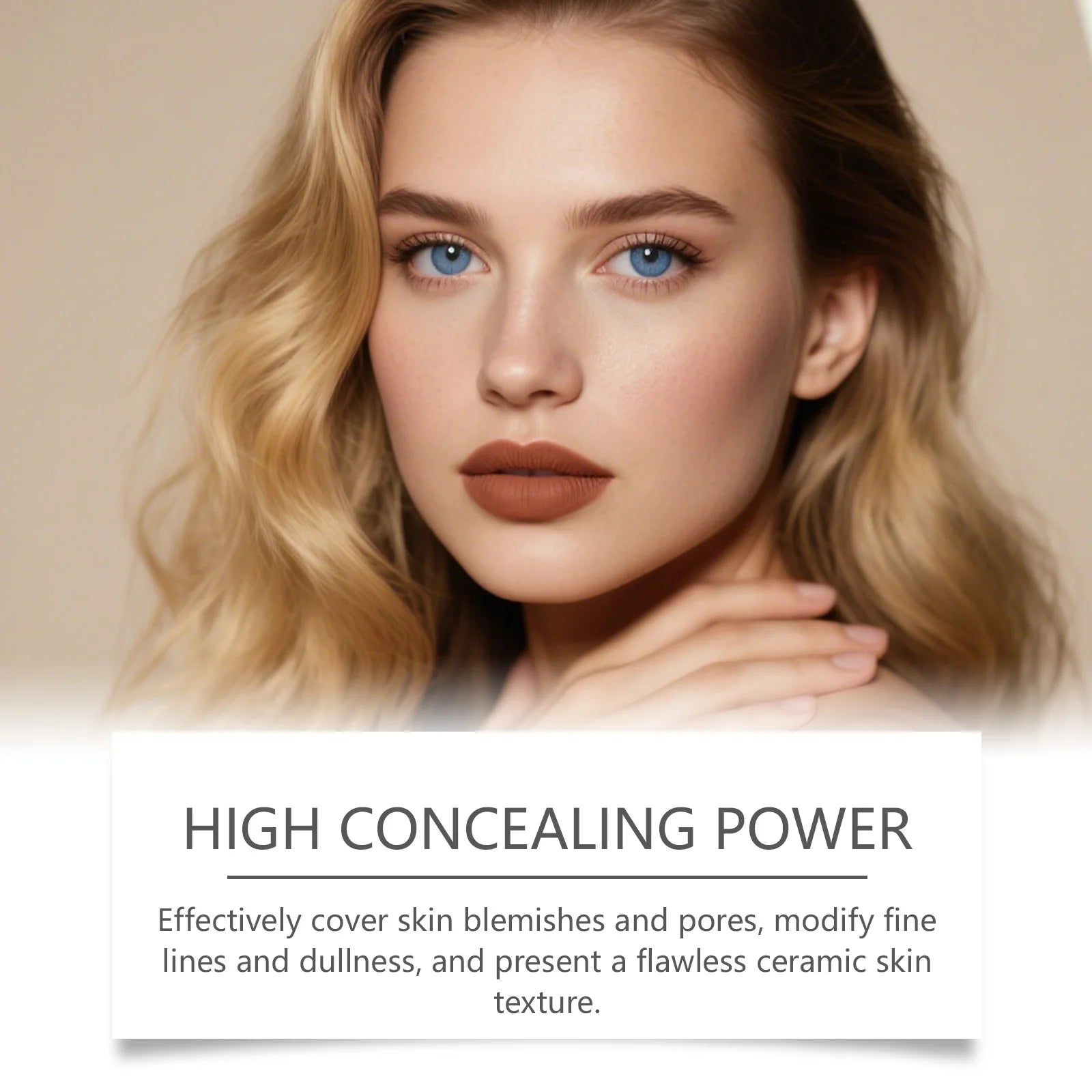 2-in-1 Color-Changing Foundation Make-Up Stick Liquid Double Head with Brush Lightweight Brightening Matte Liquid Base Cosmetics