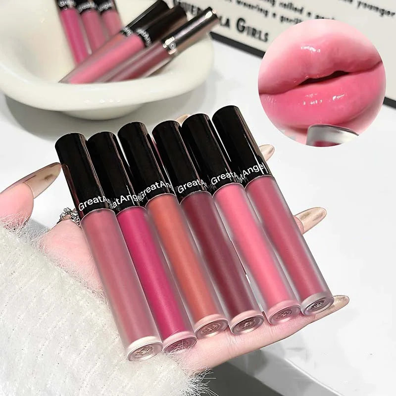 Berry Red Mirror Translucent Lip Gloss Hydrating Water Light Lipstick Clear Jelly Lip Glaze Nude Brown Moisturizing Makeup Tint