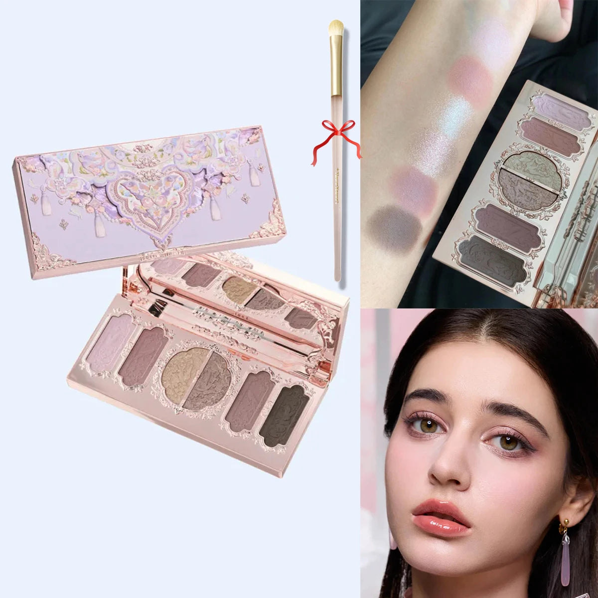 Flower Knows Swan Ballet 6-Color Eyeshadow Palette