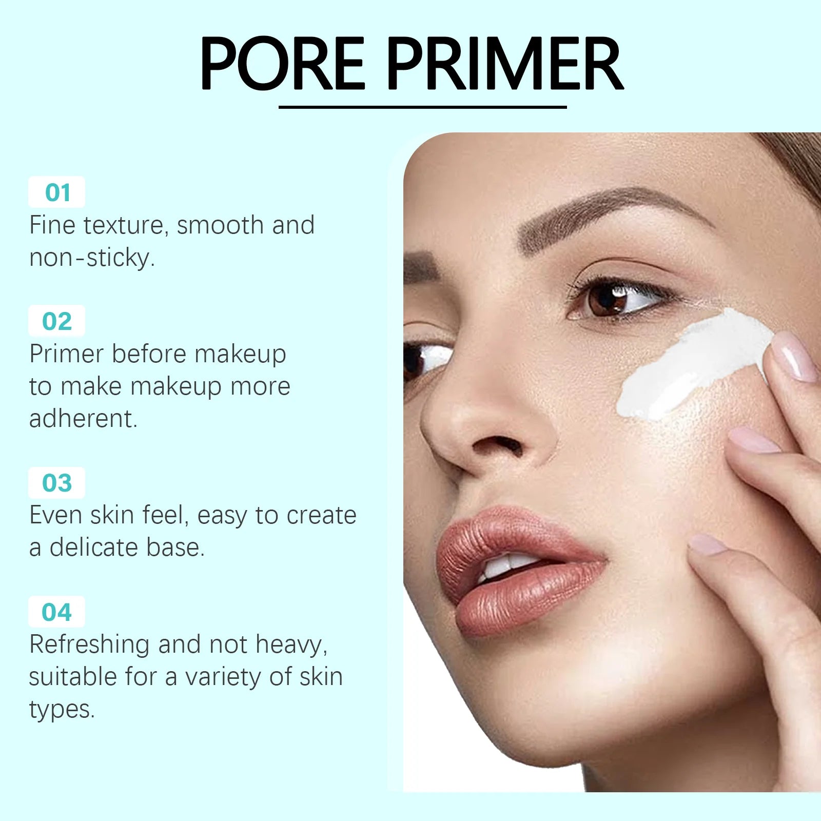 Lightweight Hydrating Moisturizing Primer - Plant-Based Isolation Protection Brightening Concealing No-Makeup Base