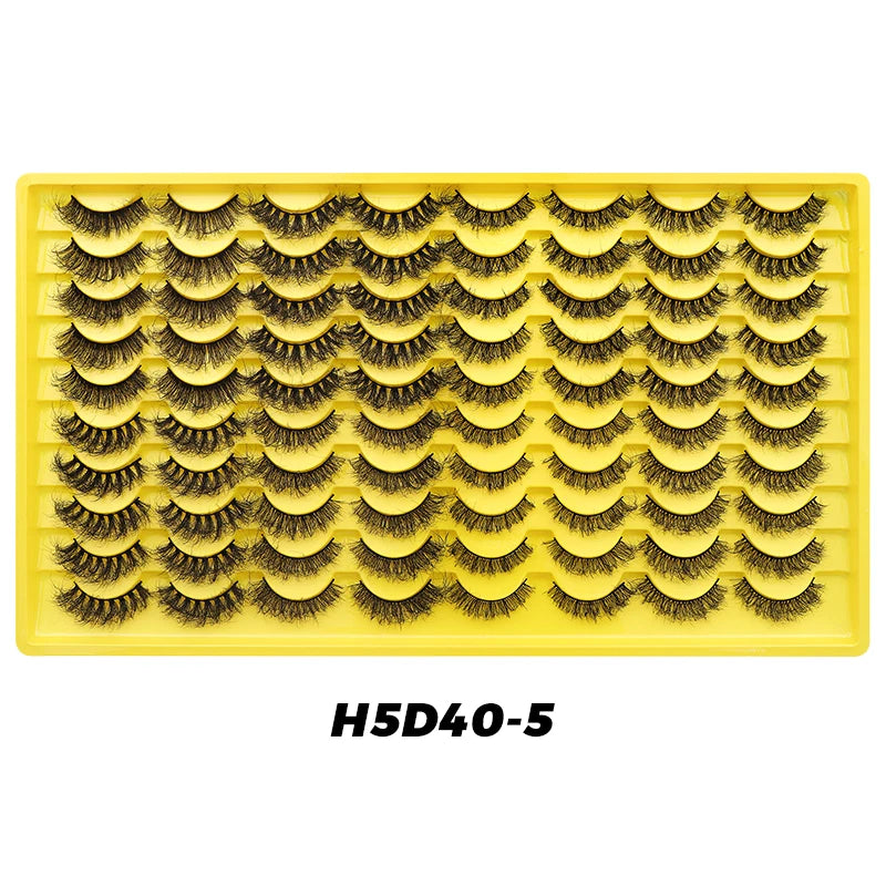 DINGSEN 40 pairs Volume Strip Lashes Faux Mink False Eyelashes Kit Cosmetics Soft Fake Volume Eyelash Extensions Wholesale