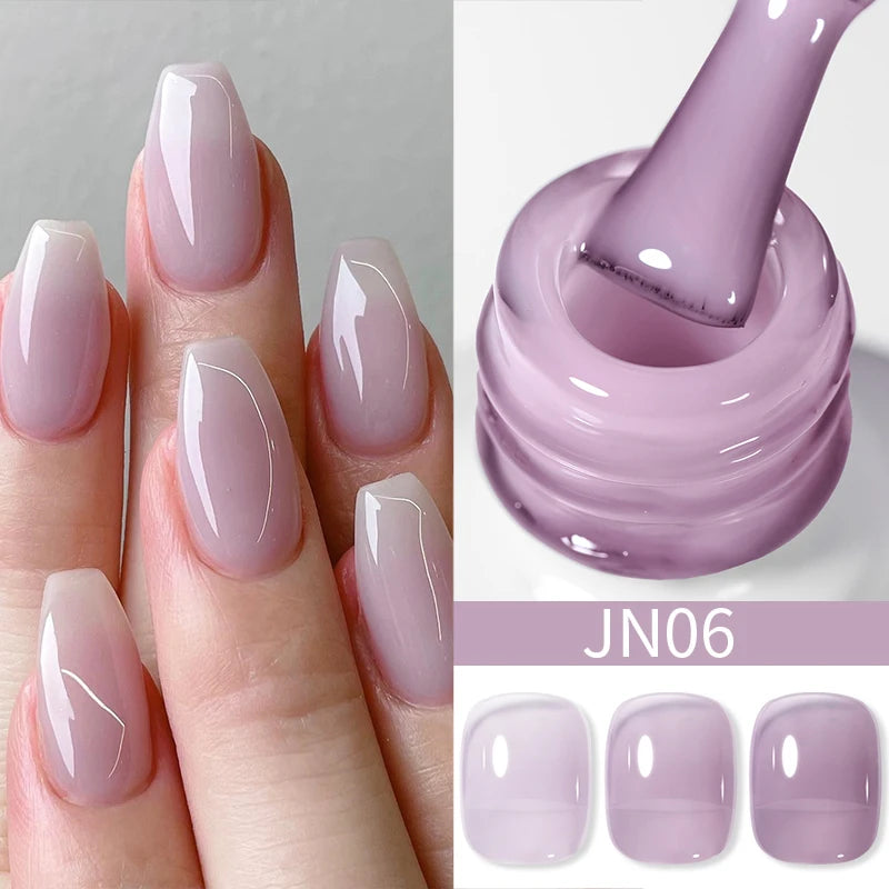BORN PRETTY 10ml Blood Red Jelly Gel Nail Polish Halloween Nails Art Gel Polish Sheer Translucent Nail Gel for Winter Manicure