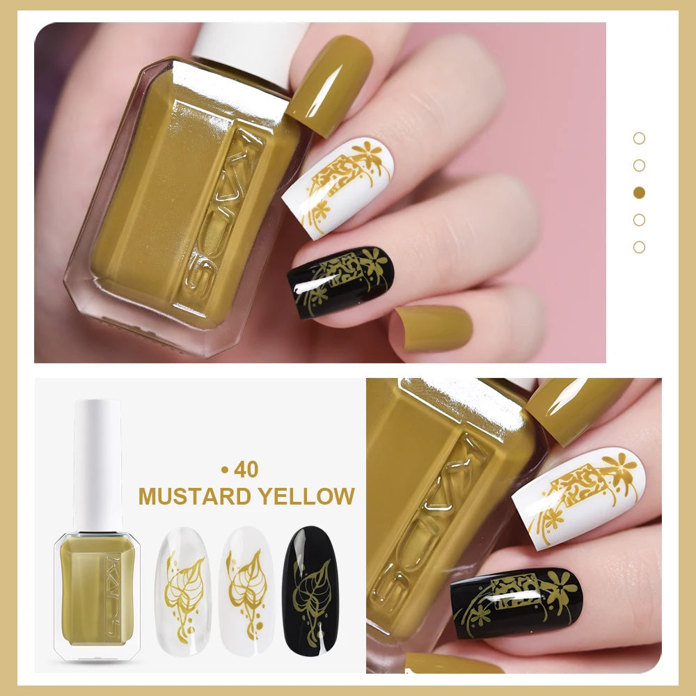 KADS Professional 11ml 24 Colors Nail Stamping Polish Gold Silver Nails Art Varnish for Stamping Plate DIY Nail Printing Polish