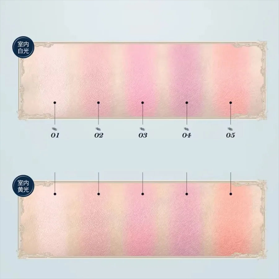 Flowerknows Garden Rose Blush Powder Blusher for Cheeks,Cruelty Free Makeup - Shape,Contour Face for A Natural Matte Finish