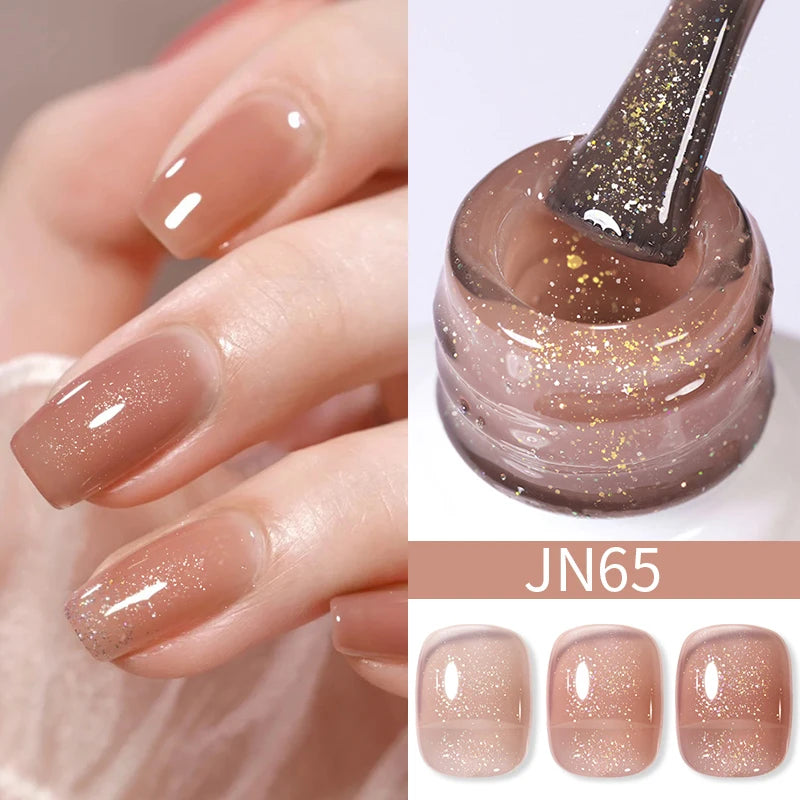 BORN PRETTY 10ml Blood Red Jelly Gel Nail Polish Halloween Nails Art Gel Polish Sheer Translucent Nail Gel for Winter Manicure