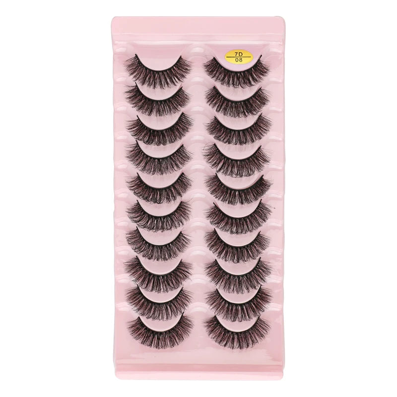SHIDISHANGPIN 3/5/16 Pairs Natural Long False Eyelashes Dramatic Fluffy 3D Mink Lashes Wispy Wholesale Eye Lashes Thick Cils