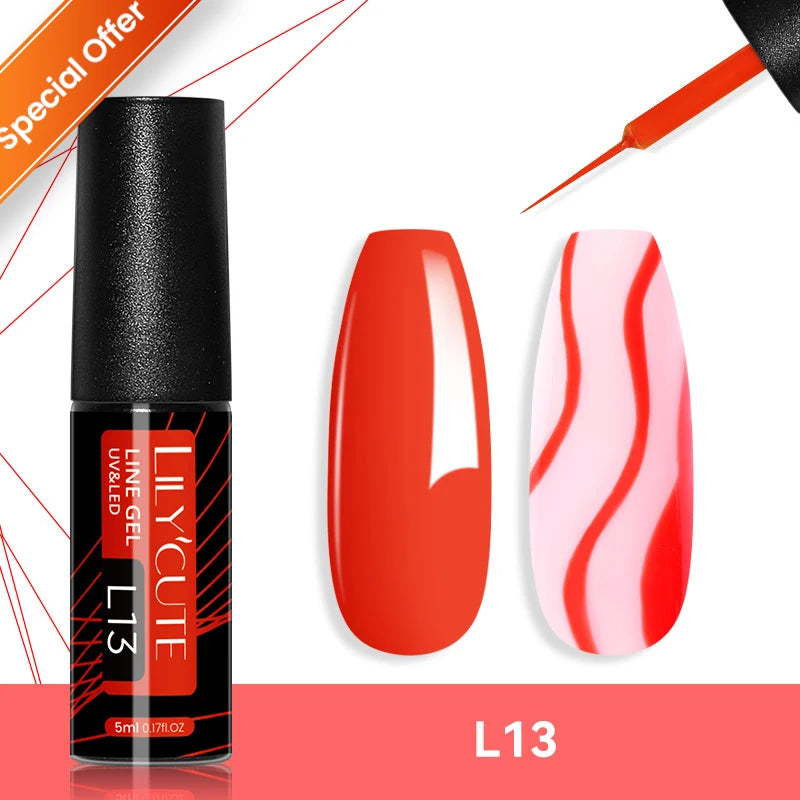 LILYCUTE 7ML Colorful Gel Nail Polish 129 Colors Long Lasting For Manicure Semi Permanent Base Top Coat Nail Art UV Gel Varnish