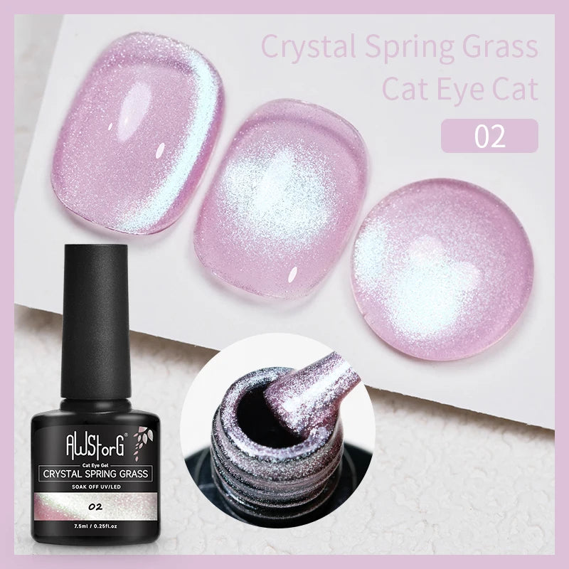 AWStorG 7.5ml Crimson Velvet Cat Eye Magnetic Gel Nail Polish Shiny Ruby Red Cat Eye Gel Soak Off UV Semi-Permanent Nail Art