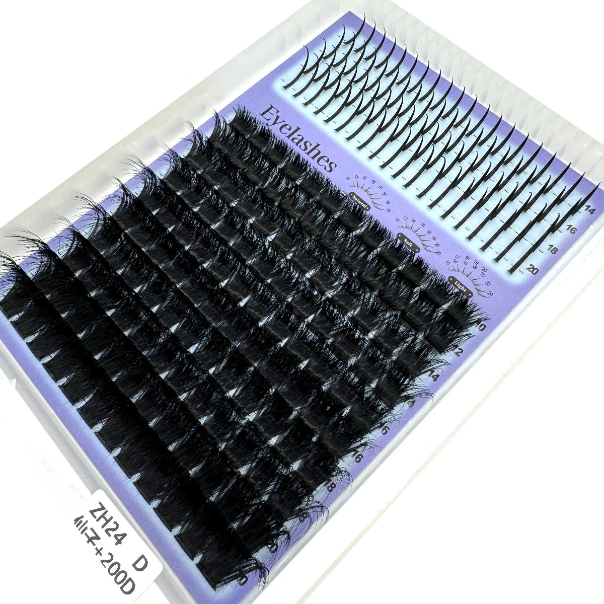 15Rows Lash Clusters Spikes Eyelash Extensions Spiky Lashes Extension Thick Individual Cluster Lashes with Spikes&Bottom Lashes