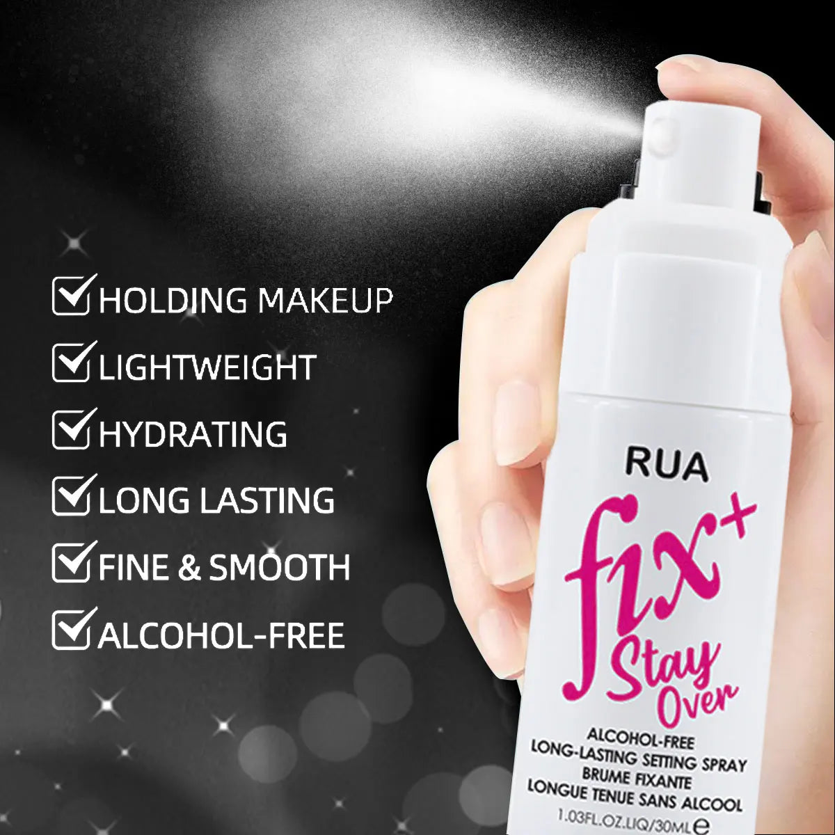 Mattifying Waterproof Setting Spray Glossy Matte Base Makeup Control Oil Non-Sticky Waterproof Make-up Fixer Spray for All Skin