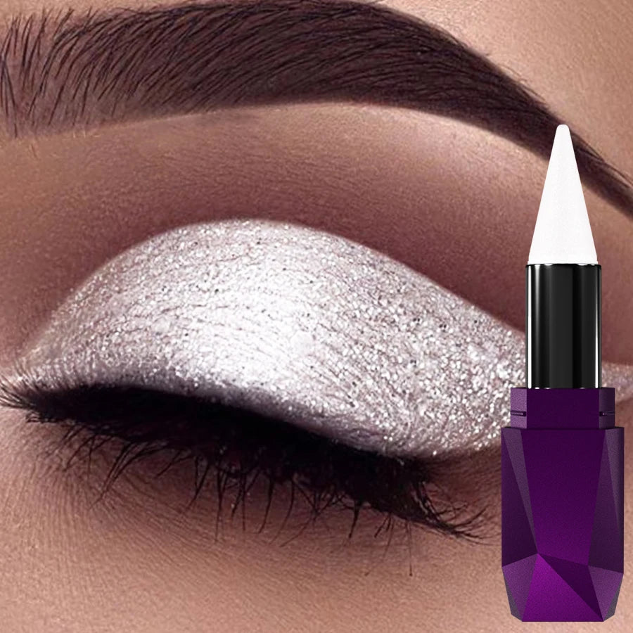 25 color 1PC Pearl  eyeshadow stick waterproof long lasting glitter&matte color eye shadow makeup face highlight cosmetics gifts