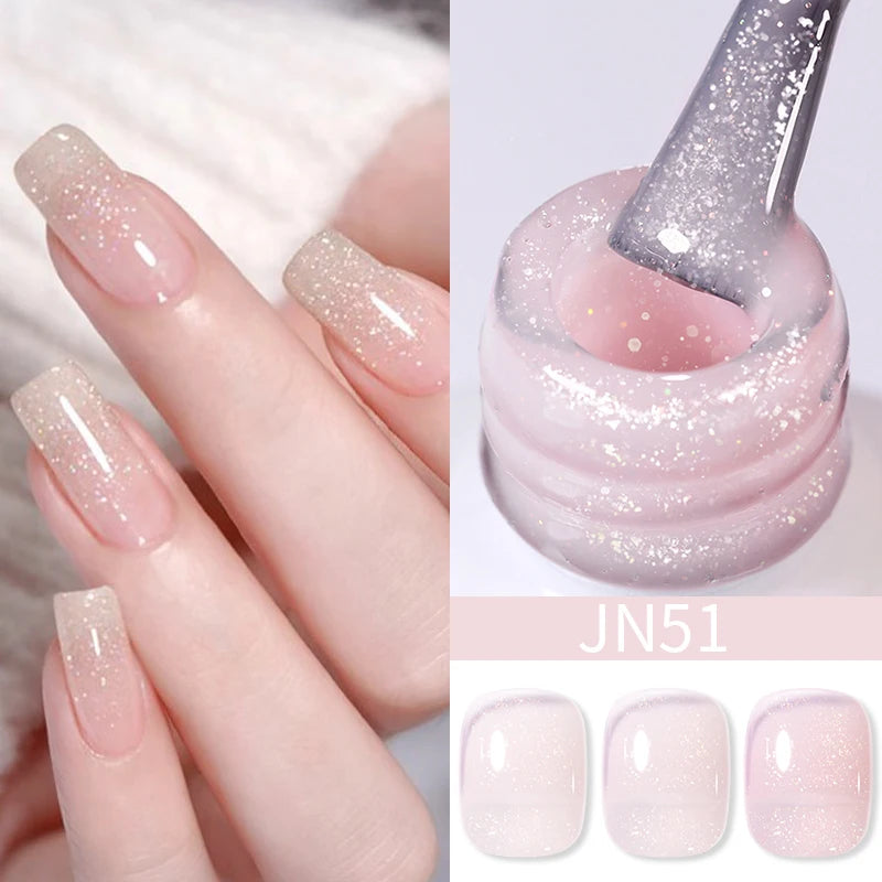 BORN PRETTY 10ml Blood Red Jelly Gel Nail Polish Halloween Nails Art Gel Polish Sheer Translucent Nail Gel for Winter Manicure
