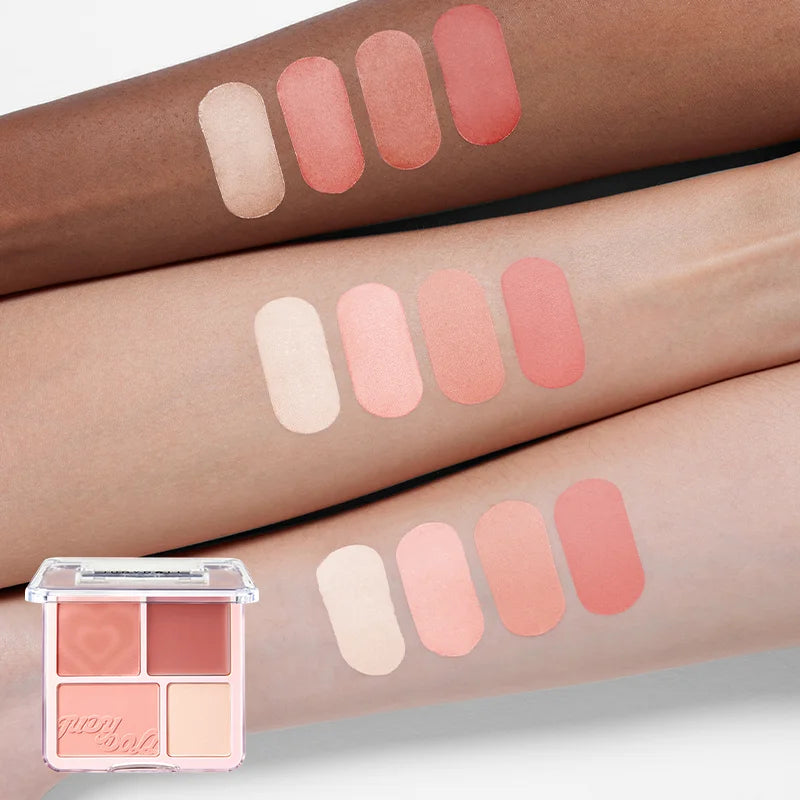 Judydoll 2-in-1 Blush & Highlighter Palette - Blush Cream, Radiant Matte Highlighter, Versatile Palette, Gift for Friend, Date