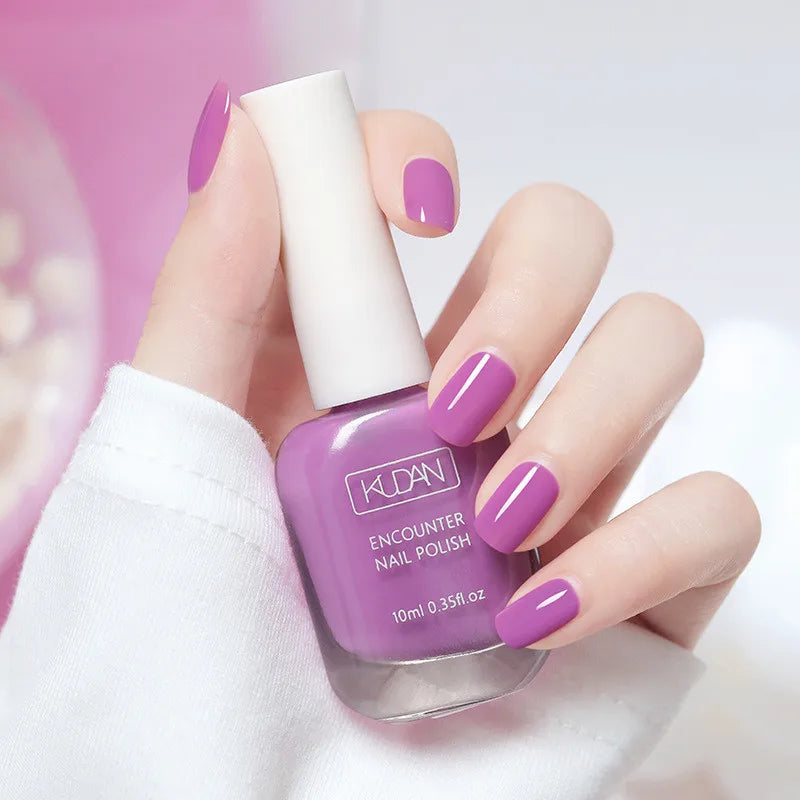 10ml Water-based Nail Polish Long Lasting Tearable Quick Dry No Bake Semi-permanent Varnish DIY Fashion Manicure 40 Color