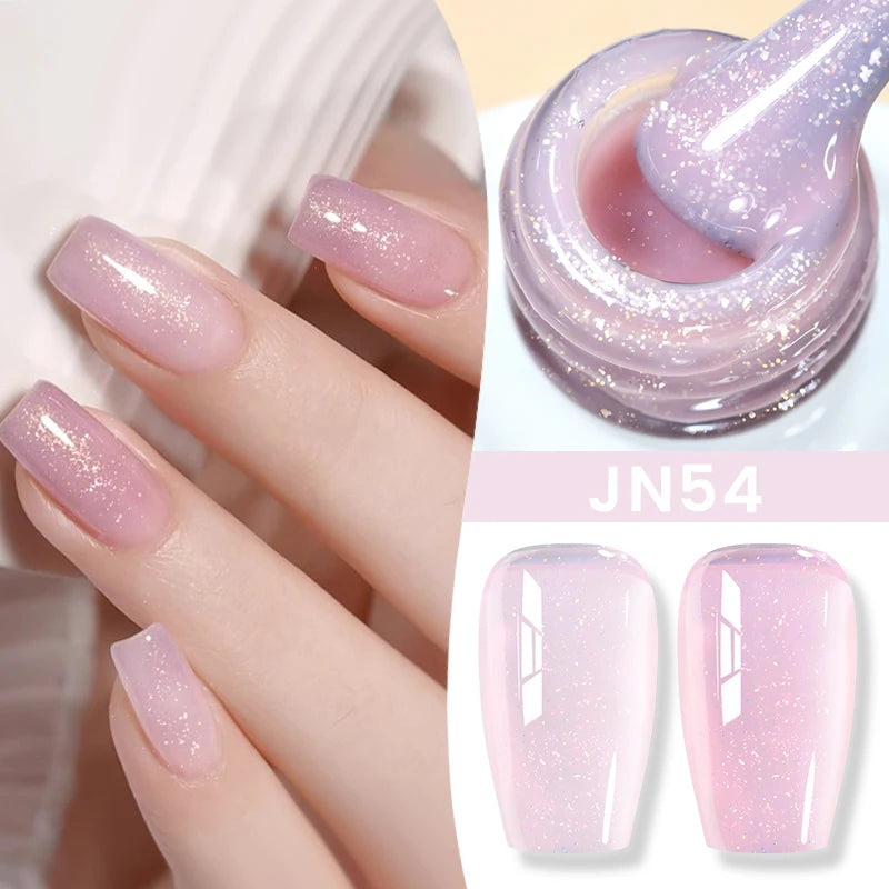 BORN PRETTY Milky White Jelly Nude Gel Nail Polish 10ml White Translucent Soak Off Gel Vernis Semi Permanent Need UV Light Cure