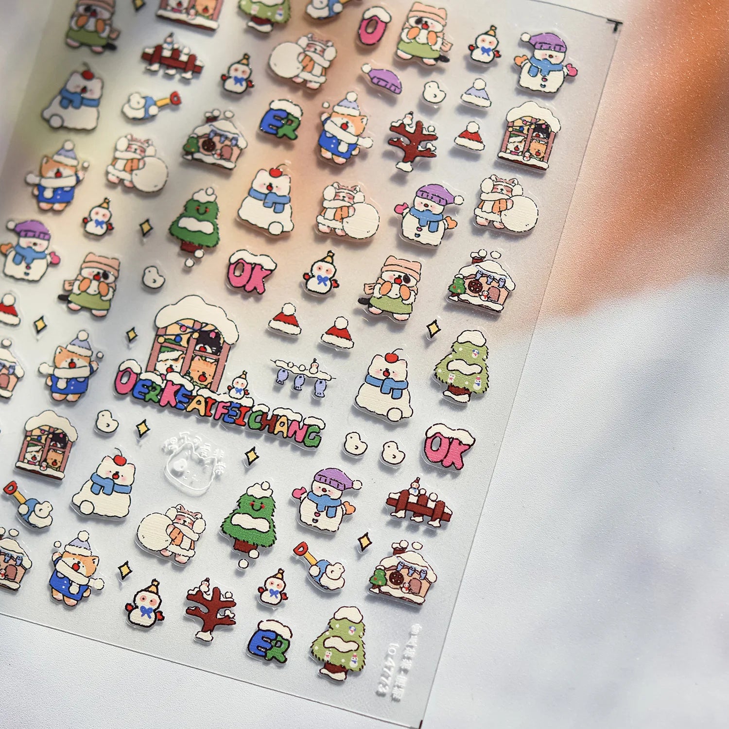 1pcs 5D Japanese Kawaii Bear Nail Art Stickers Brown Cartoon Animals Self-Adhesive Nail Decoration Decals DIY Slider Accessories