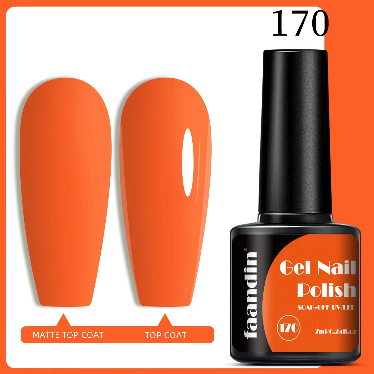 Faandin 7ml 1 Bottle, Solid Color Gel Nail Polish, Selected Red Nail Polish Gel, Uv Lamp Quick-Drying, Alcohol-Free, Full Color, Not Easy to Fade, High Saturation Color, Easy to Use, Can Be Used at Home, Essential Item for Fa