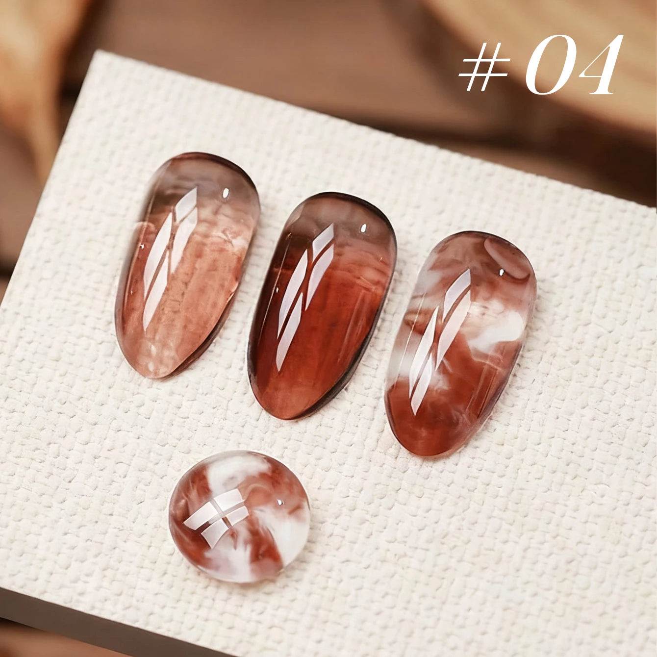 MIANEL 10ML Brown Amber Series Jelly Gel Nail Polish 2026 New Popular Ice Clear Caramel Nail Polish Black Nails 1-6pcs
