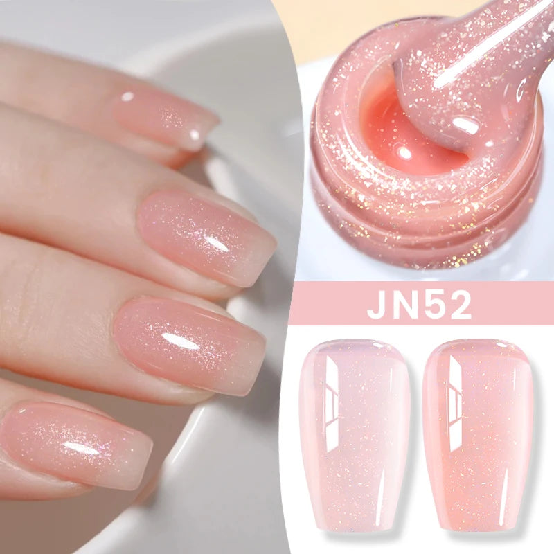 BORN PRETTY Milky White Jelly Nude Gel Nail Polish 10ml White Translucent Soak Off Gel Vernis Semi Permanent Need UV Light Cure