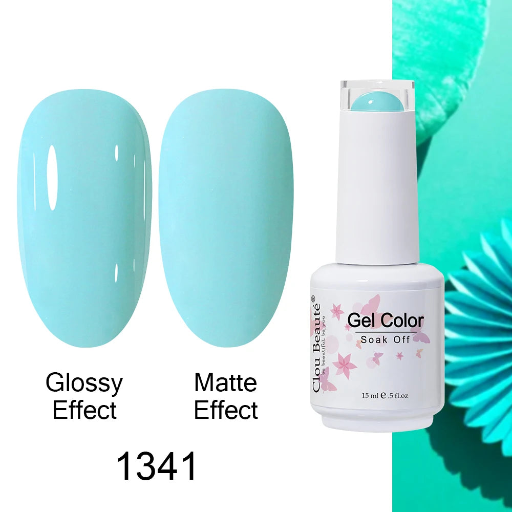 Clou Beaute Royal Blue Color Winter Trendy Semi Permanent Nail Art Manicure Varnishes Gel Nail Polish Hybrid Base Gel Top Coat