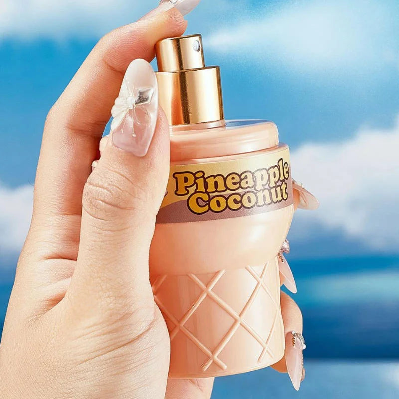 Cute Ice Cream Shaped Perfume For Women, Sweet Fruity Floral Vanilla Fragrance, Long Lasting Eau De Toilette, Unique Gift 50ml