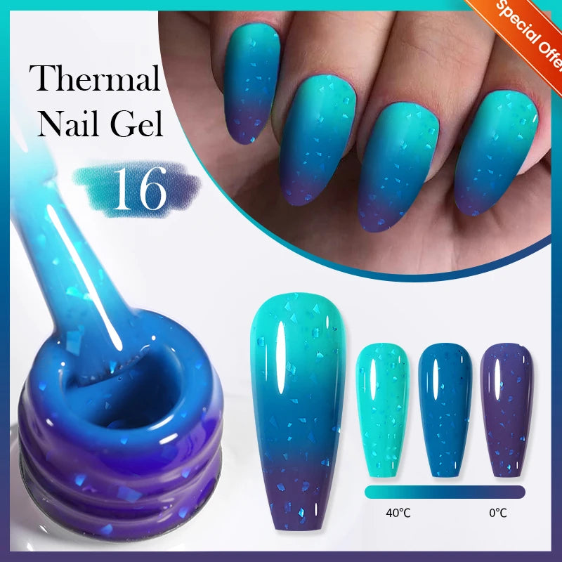 BORN PRETTY 10ml Sliver Carat Mirage Reflective Glitter Gel Nail Polish Sparkling Ultra Shine Soak Off UV Nail Art Gel Varnish