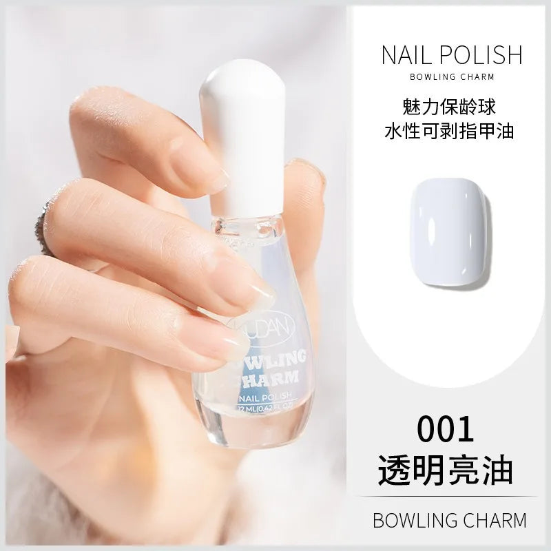 40 Colors New Nail Polish for Summer Water-based Quick Drying Tearable Nail Art Semipermanent Monochrome No Baking Lamp Varnish