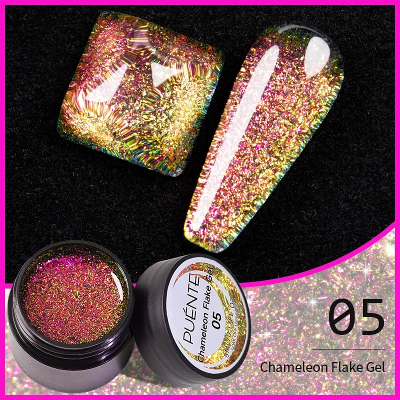 PUETNE 7.5ML Amber Moonlight Cat Magnetic Gel Nail Polish Winter Nails Jelly Glass Cat Eye Soak Off UV Semi-Permanent Varnish