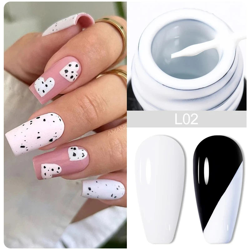 LILYCUTE 5ML Metallic Painting Liner Gel Nail Polish Super Bright Gold Silver Mirror Drawing Gel Semi Permanent Line French Nail