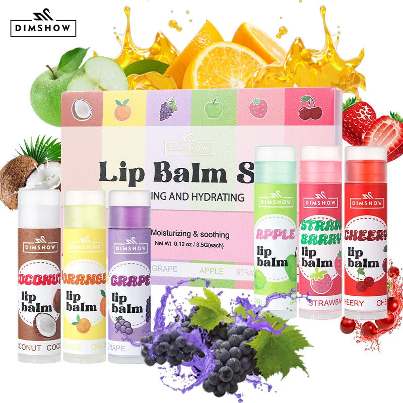6  flavors of fruit moisturizing lipstick Moisturizing and moisturizing lip mask desalination lip mask lip balm