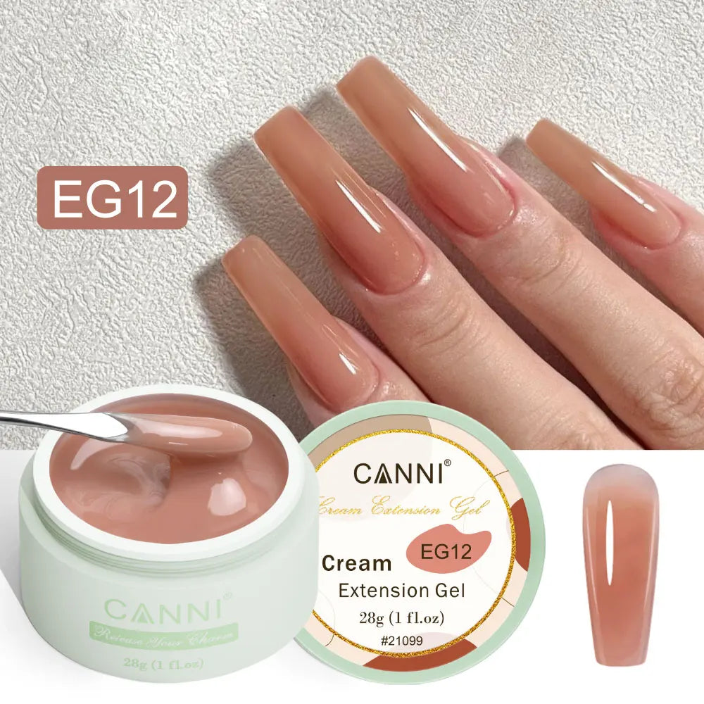CANNI TPO FREE 28g Creamy Extension Gel 12 Colors French Jelly Nude UV LED Soak Off Jelly Nail Sculpture Extension Gel Lacquer