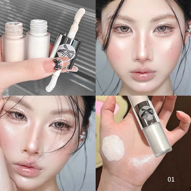 Double-head Liquid Matte Contour Highlighter Glimmer Natural Bronzer Contouring Stick Waterproof Gray Brown Nose Shadow Makeup