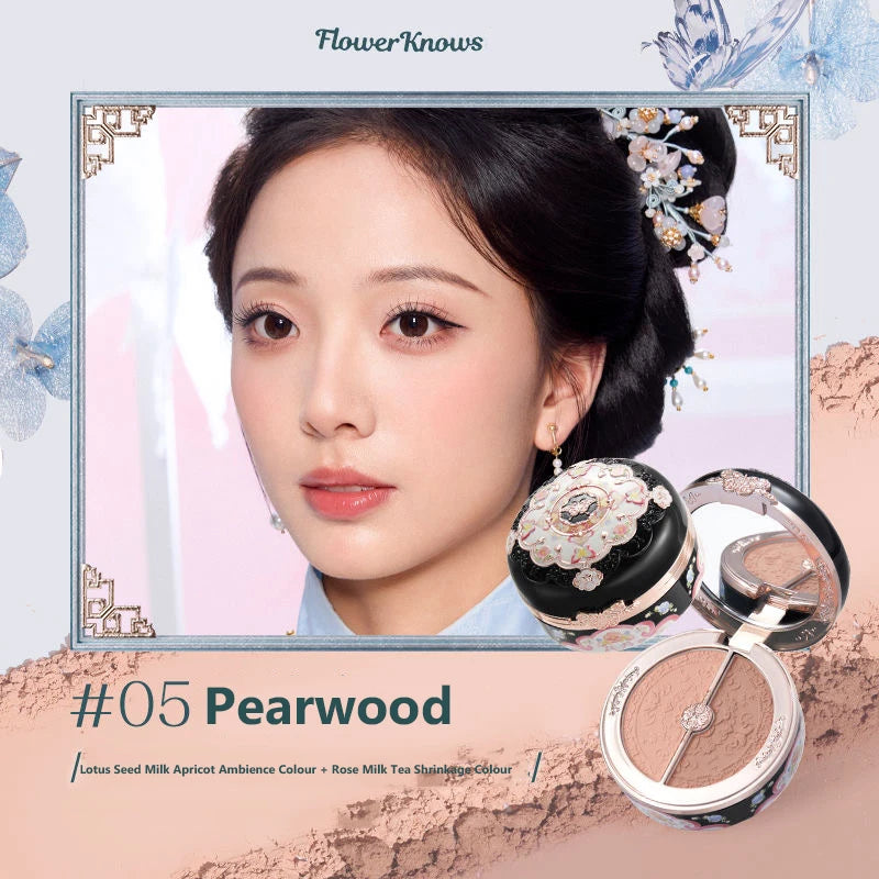 Flower Knows Strawberry Rococo Series Embossed Blush Fine Powder Makeup Smooth Long-Lasting Blusher Face Enhancing Makeup Color