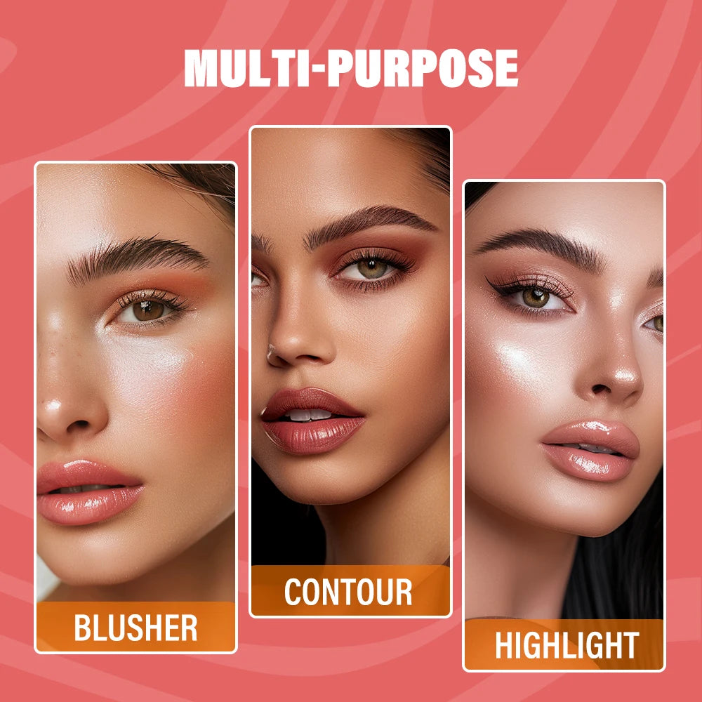Lakerain Butter Bronzer Cream Women Waterproof Genteel Girl Nude Makeup Silky Shimmer Monochrome Blush Korean Face Cosmetics