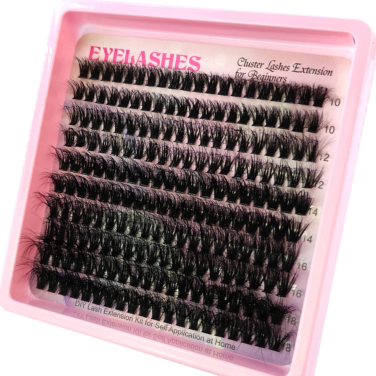 10Row 40D-200D 5D Fluffy Thick Lashes Clusters 10-18mmMix Wispy Individual Lashes Extensions Clusters DIY Makeup False Eyelashes