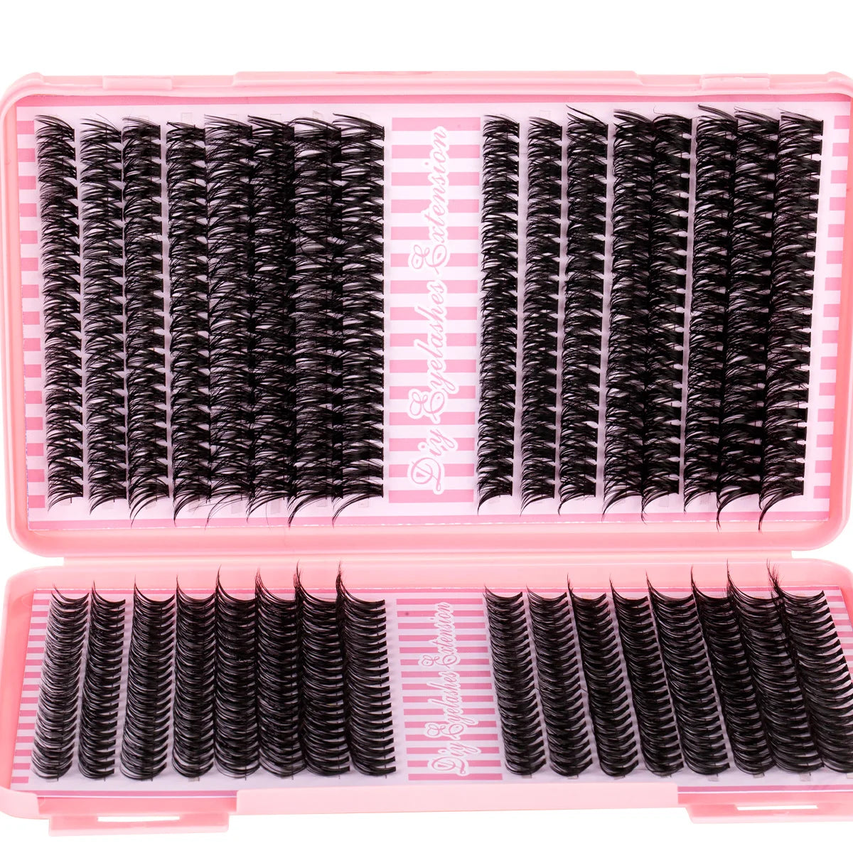 Eyelash Cluster DIY Eyelash Extension Kit with Tweezers Bond and Seal Reusable Single Eyelashes Festival Gift Eye Makeup