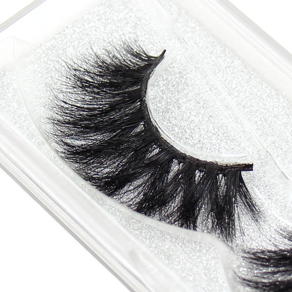 FOXESJI False Eyelashes 3D Mink Eye Lashes Strip Fluffy Dramatic Thick Cross Mink Eyelashes Soft Wispy Fake Eyelashes Extension