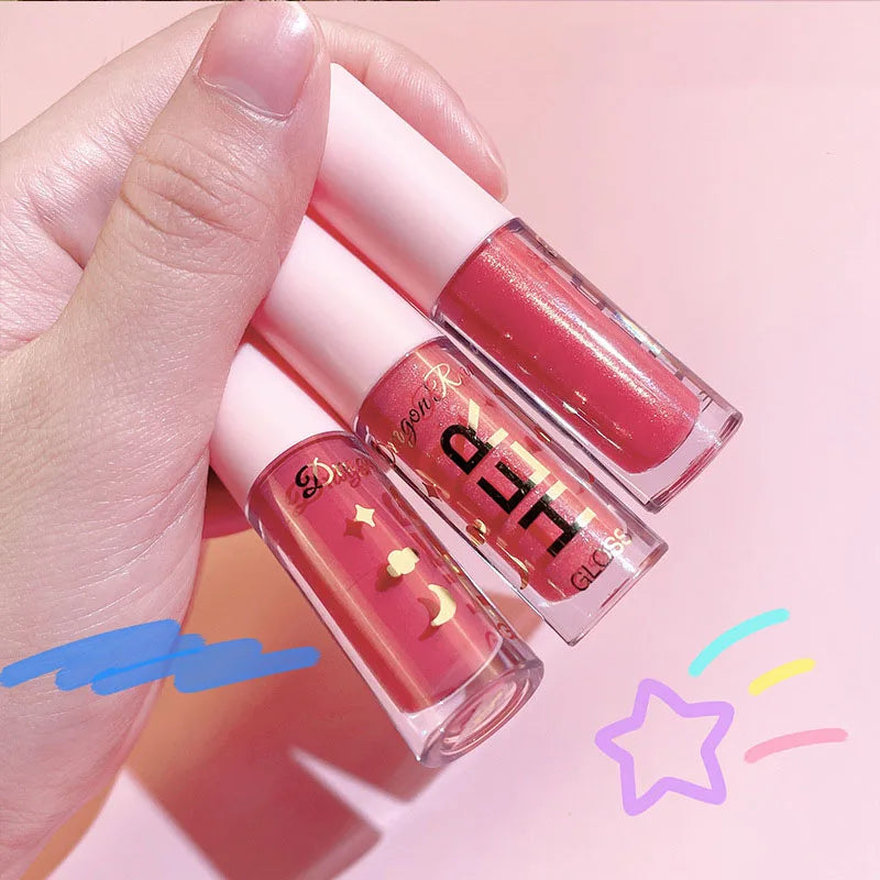 Water Light Lip Gloss Moisturizing Lipstick Jelly Mirror Lip Glaze Crystal Clear Hydrating Lip Plumping Gloss Korean Makeup
