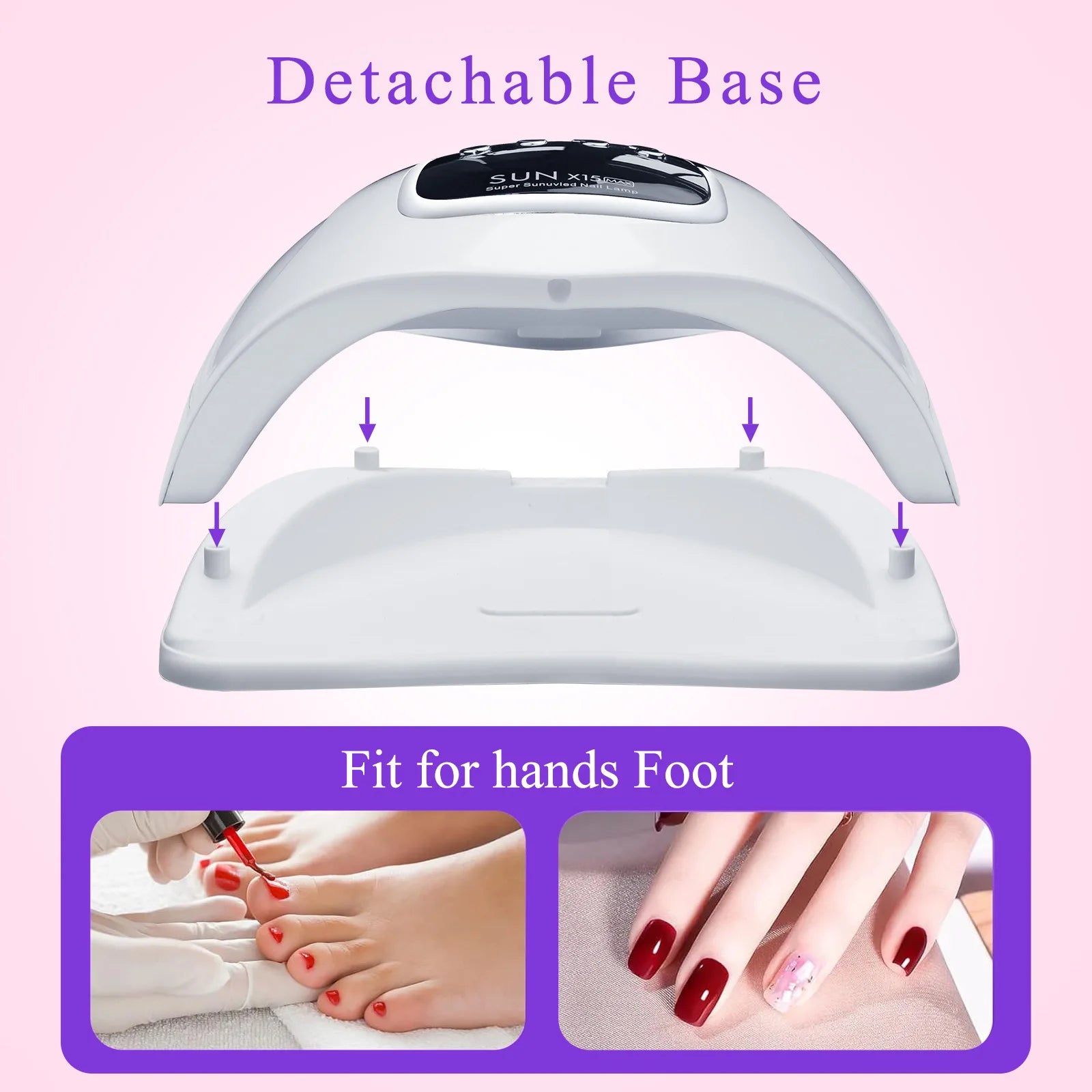 SUN X15 MAX High-Power Nail Drying Lamp For Gel Nails 280W 66LEDS Gel Polish Drying Machine With Auto Sensor UV LED Nail Lamp