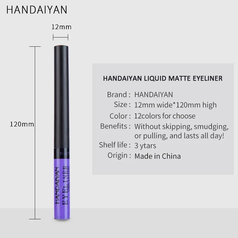Waterproof Liquid Eyeliner Pen - Long-Lasting Colorful Eye Liner