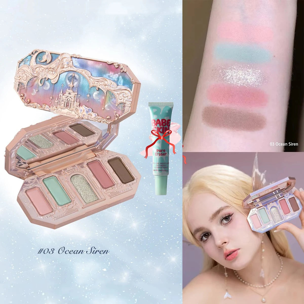 Flower Knows Chocolate Wonder-Shop 8-Color Eyeshadow Palette
