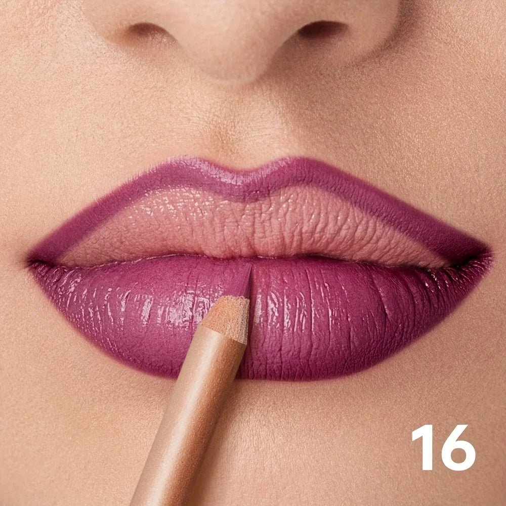 Waterproof Matte Lip Liner, Long Lasting High Pigment Lip Pencil, Smooth Precise Lip Contour for Women