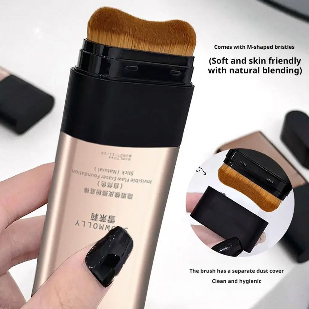 1/2PCS 2 in 1 Lightweight Foundation Stick Radiant Long-Lasting Full Coverage Hydrating Natural Finish Foundation Stick Makeup
