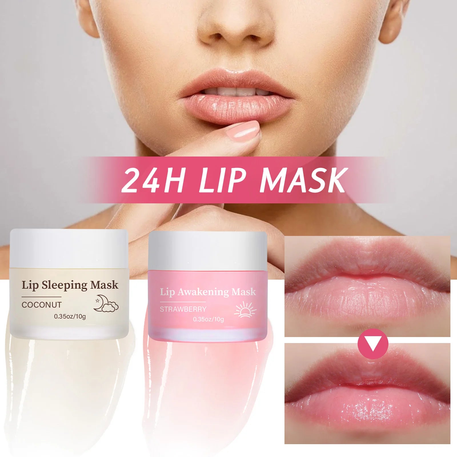 Collagen Nourishing Lip Mask Lip Care Moisture Essence Firming Moisturizing Labial Gel Patch Lips Pad Patches Lip Gloss Mask 4PC