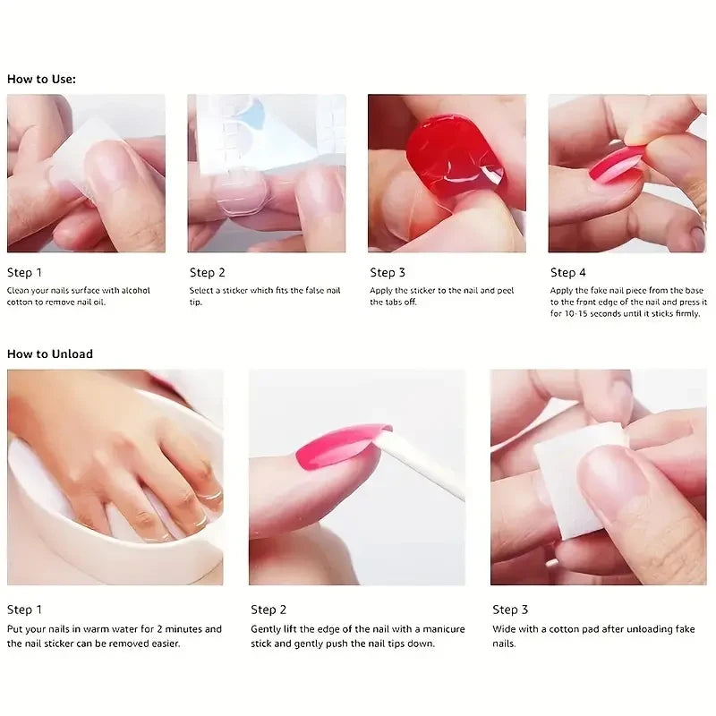 24 pieces of short square fake nails, featuring a halo dyed gradient heart and a colorful French design in European and American