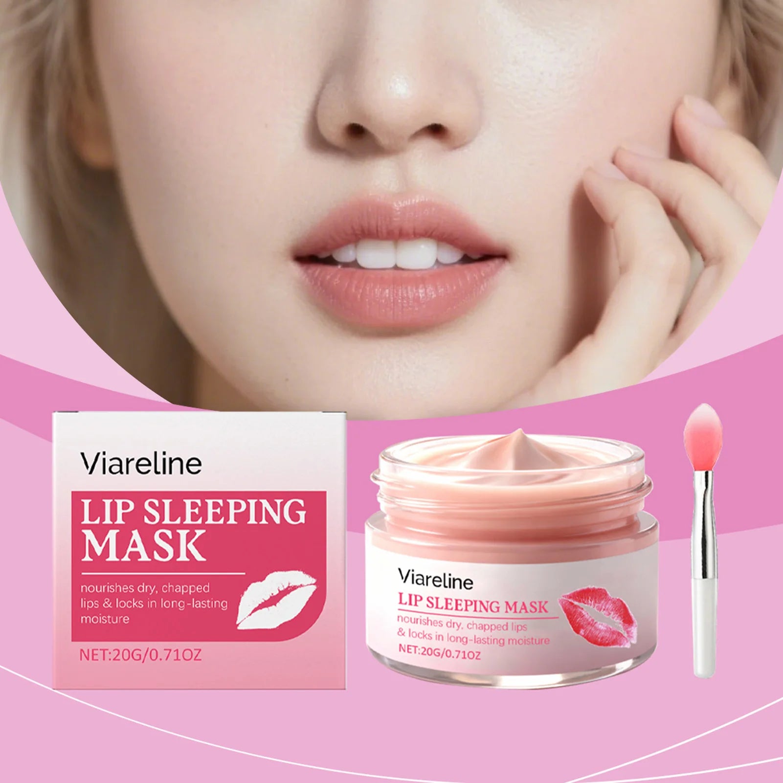 20g Lip Mask,Overnight Hydrating Lip Mask,For Dry Chapped Lips Deep Nourishing Sleep Lip Care Treatments For Soft Plumps Lips
