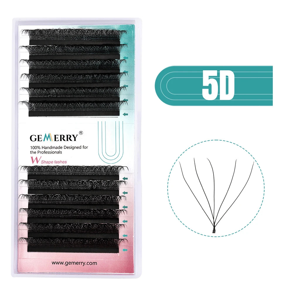 Gemerry YY Shaped Eyelash 3D 4D 5D 6D 8D Premade Fans Eyelash Extension W Shape Brazilian Volume Bloom Lashes Salons Makeup